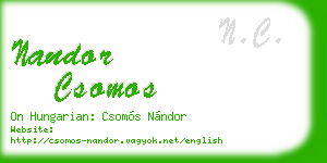 nandor csomos business card