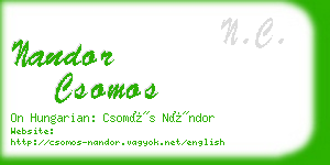 nandor csomos business card